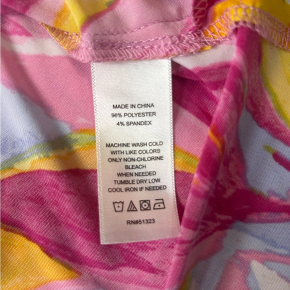 Vibrant Pink and Orange Sleeveless Top with Stretch. Size XL. - Picture 7 of 7